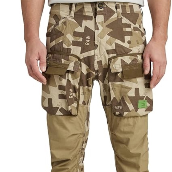 G-star Raw Mens GS 3D regular tapered Cargo Camo pants - Picture 1 of 4